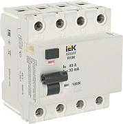 Выключатель дифференциального тока (УЗО) IEK ARMAT, 40 А, 30 мА, A, четырехполюсный, трехфазный (AR-R10N-4-040A030)