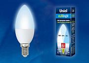 Светодиодная лампа Uniel 6Вт, LED-C37-6W/NW/E14/FR/MB, Е14 (UL-00002374)
