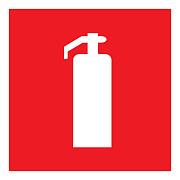 Знак пожарной безопасности "Огнетушитель", 100х100мм, Rexant (56-0050)