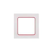 Рамка для розеток и выключателей 1 пост Стокгольм белый с линией цвета красный EXM-G-304-20 EKF PROxima