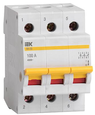 Выключатель нагрузки IEK ВН-32, 100А, трехполюсный (MNV10-3-100)