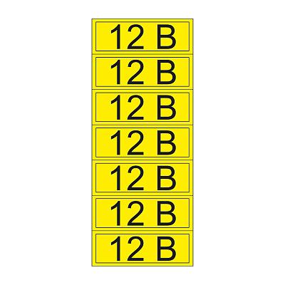 Знак электробезопасности "12 В", 35х100мм (7шт), REXANT (55-0001-1)