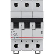 Выключатель автоматический RX3 63А 3П трехполюсный C 4,5кА 419714 Legrand