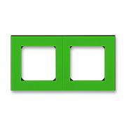 Рамка на 2 поста Levit, зеленый/дымчатый черный, ABB (2CHH015020A6067)