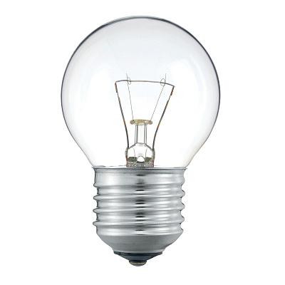 Лампа накаливания Philips P-45 clear, 40Вт, E27, ДШ декоративная шаровая, прозрачная (871150001188650)