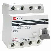 Выключатель дифференциального тока (УЗО) EKF PROxima ВД-100, 32А, 30 мА, , четырехполюсный, трехфазный (elcb-4-32-30-em-pro)