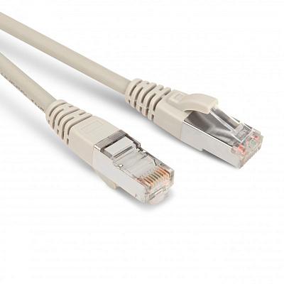 Патч-корд F/UTP, экранированный, Cat.5e, 2 м, серый, Hyperline (PC-LPM-STP-RJ45-RJ45-C5e-2M-LSZH-GY)