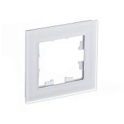 Рамка на 1 пост Schneider Electric, цвет матовое стекло/белый (ATN330101)