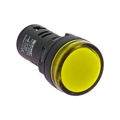 Лампа сигнальная светодиодная AD16-22HS, желтая, 230В, EKF (ledm-ad16-o)