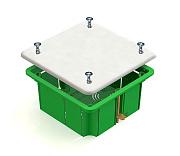 Коробка распределительная для гипсокартона, с металлическими лапками, 92х92х45мм, Greenel (GE41021)