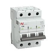 Автоматический выключатель EKF AVERES, C10, 3-х полюсный, C10, 6 кА (mcb6-3-10C-av)