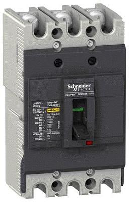 Автоматический выключатель Schneider Electric EASYPACT, 100А, трехполюсный, 25кА, 18кА (EZC100N3100)