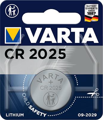 Элемент питания CR2025 Professional Electronics, щелочной, 3В, 1шт, VARTA (6025101401)