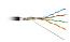Кабель витая пара, F/UTP, категория 5e, 4х2х24AWG, черный, Hyperline (FUTP4-C5E-S24-OUT-PE-BK-500)
