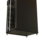 Шкаф напольный 22U, 1166x600х800мм, стеклянная дверь, черный, WRline (WR-TT-2268-AS-RAL9004)