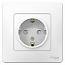 Розетка одинарная Schneider Electric Blanca, со шторками, белая, скрытая, 16А (BLNRS001111)